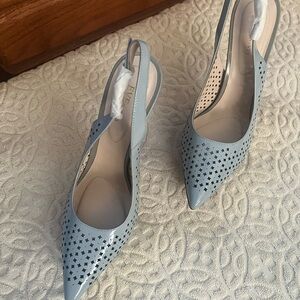 Elegant Blue Slingback Heels